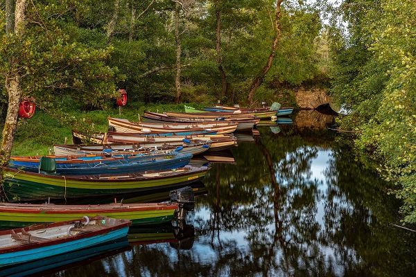 Old wooden boats in Killarney National Park-Ireland